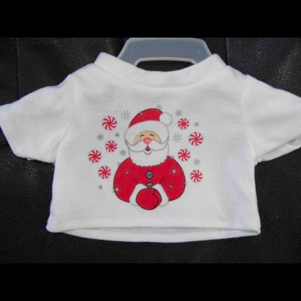NEW Stuffed Animal Outfit - Santa t-shirt